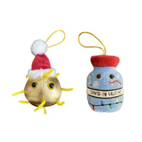 Giant Microbes Covid Christmas Ornaments - 2 pack - Guzzgoggs