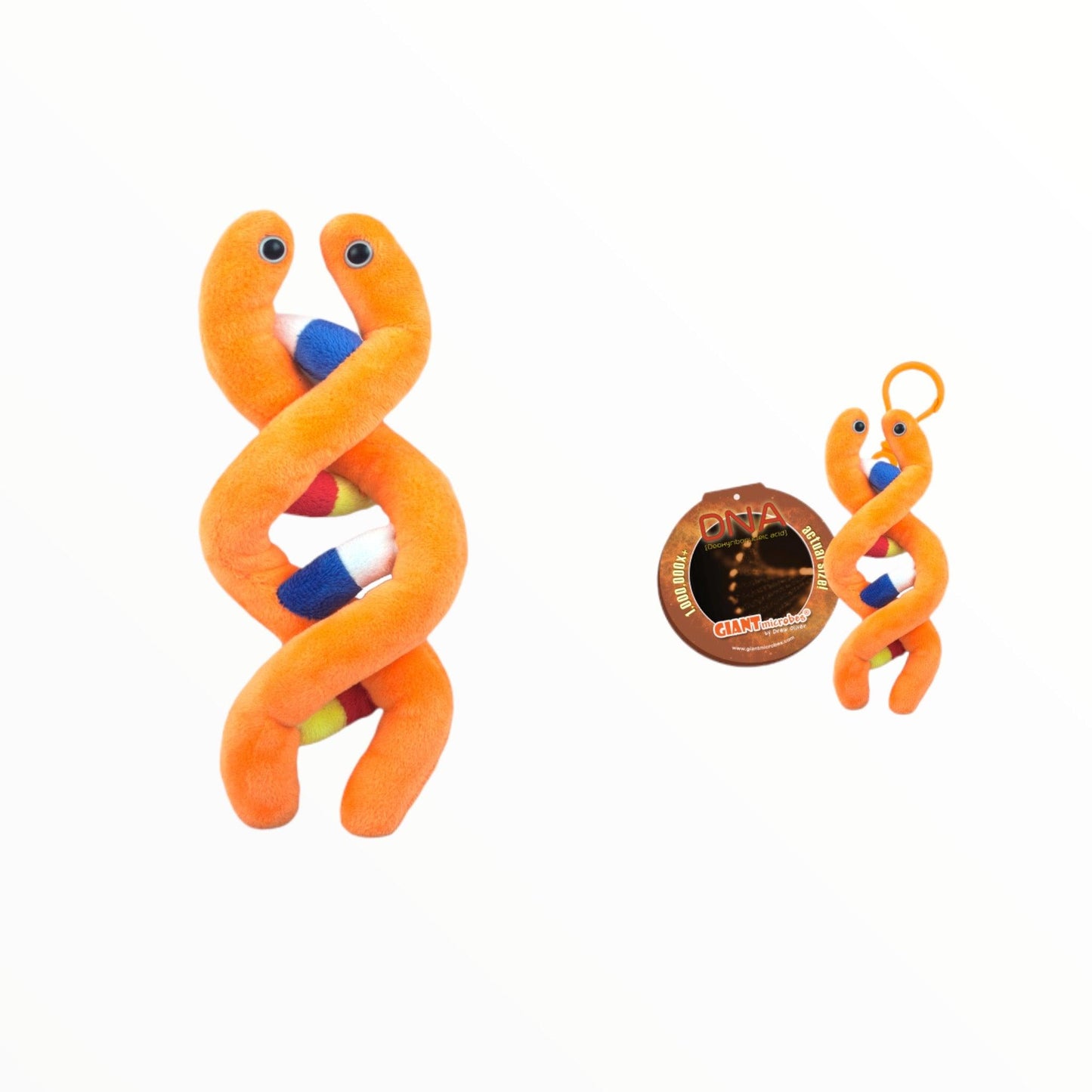 Giant Microbes DNA Twin Pack (Keyring and Original) Plush Educational Toy - Guzzgoggs
