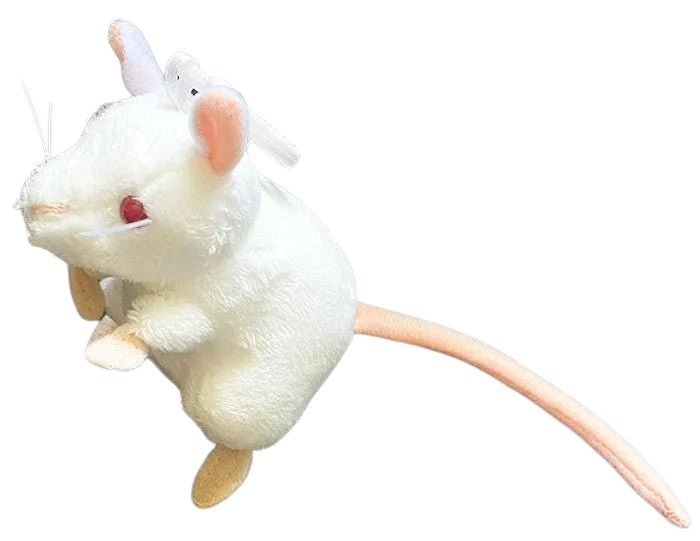 Giant Microbes White Lab Mouse Keyring - Guzzgoggs