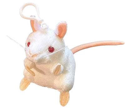 Giant Microbes White Lab Mouse Keyring - Guzzgoggs