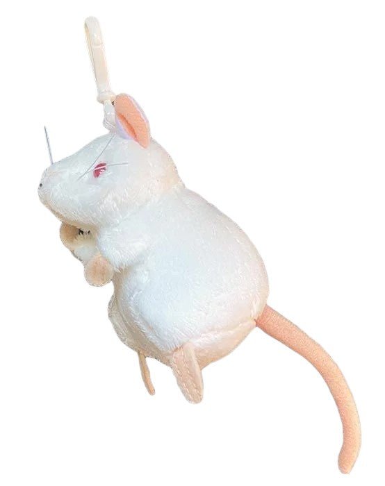 Giant Microbes White Lab Mouse Keyring - Guzzgoggs
