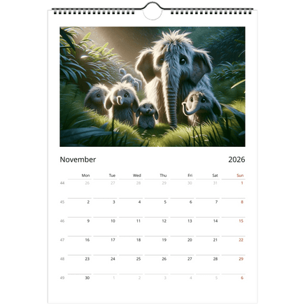 Happy Families Wall calendars 2026 Our Beautiful Animals - Guzzgoggs