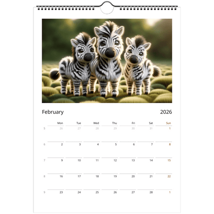 Happy Families Wall calendars 2026 Our Beautiful Animals - Guzzgoggs