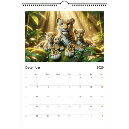 Happy Families Wall calendars 2026 Our Beautiful Animals - Guzzgoggs