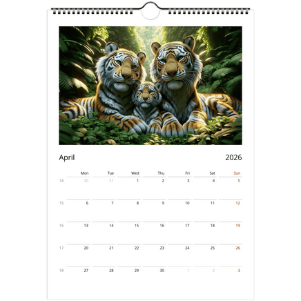 Happy Families Wall calendars 2026 Our Beautiful Animals - Guzzgoggs