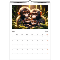 Happy Families Wall calendars 2026 Our Beautiful Animals - Guzzgoggs
