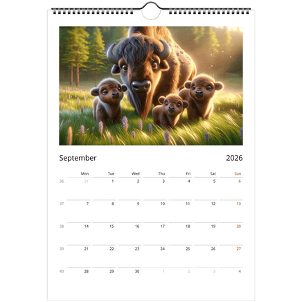 Happy Families Wall calendars 2026 Our Beautiful Animals - Guzzgoggs