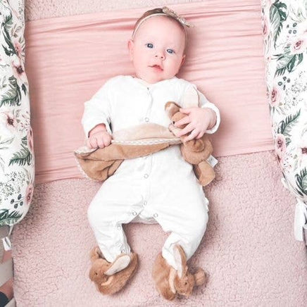 Jomanda Bunny Baby Soft Slippers Brown, House Shoes - (0 - 6months) - Guzzgoggs
