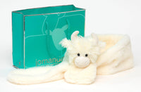 Jomanda Highland Cow Scarf Plush Soft Cream - 90CM FOR ALL AGES - Guzzgoggs