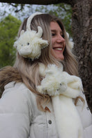 Jomanda Highland Cow Scarf Plush Soft Cream - 90CM FOR ALL AGES - Guzzgoggs