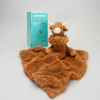 Jomanda Horny Highland Cow Baby Soft Toy Soother Comforter 29cm - Guzzgoggs