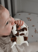 Jomanda Texas Longhorn Highland Brown Cow Baby Plush Rattle 10cm - Guzzgoggs