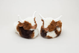 Jomanda Texas Longhorn Highland Cow Plush Baby Slippers House Shoes - Guzzgoggs