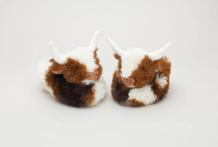 Jomanda Texas Longhorn Highland Cow Plush Baby Slippers House Shoes - Guzzgoggs