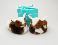 Jomanda Texas Longhorn Highland Cow Plush Baby Slippers House Shoes - Guzzgoggs