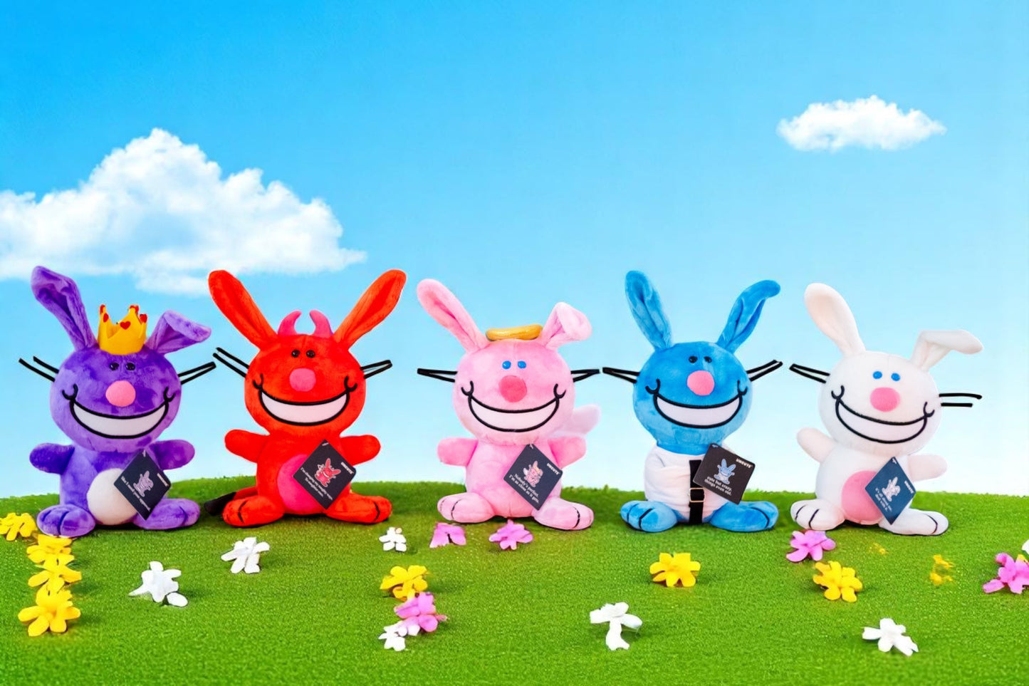 Officially Licensed It's Happy Bunny® Bundle Plush by UNCUTE - Guzzgoggs