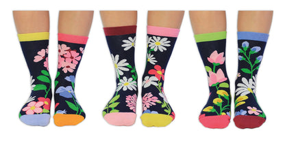 Sock Academy - BLOOMING AMAZING 6 Odd Socks Gift Box - United Oddsocks - UK 4 - 8 EUR 37 - 42 US 6.5 - 10.5 - Guzzgoggs