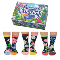 Sock Academy - BLOOMING AMAZING 6 Odd Socks Gift Box - United Oddsocks - UK 4 - 8 EUR 37 - 42 US 6.5 - 10.5 - Guzzgoggs