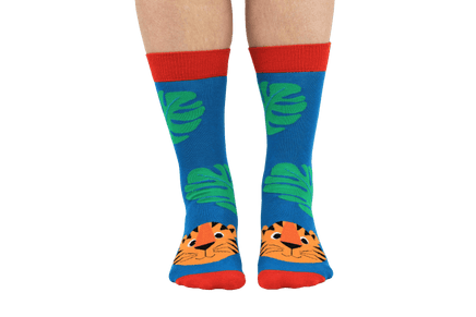 Sock Academy - DADDY AND ME - 2 pairs of Tiger socks Gift box Cucamelon - Guzzgoggs