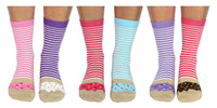Sock Academy - DONUTS 6 Odd Socks Gift Box - United Oddsocks - UK 4 - 8 EUR 37 - 42 US 6.5 - 10.5 - Guzzgoggs