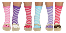 Sock Academy - DONUTS 6 Odd Socks Gift Box - United Oddsocks - UK 4 - 8 EUR 37 - 42 US 6.5 - 10.5 - Guzzgoggs