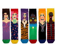 Sock Academy - DRAG YOUR FEET 6 Odd Socks Gift Box - United Oddsocks - UK 5 - 10 EUR 38 - 44 US 6 - 11 - Guzzgoggs