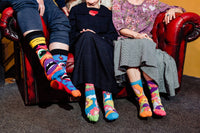 Sock Academy - HIPPY GO LUCKY 6 Odd Socks Gift Box - United Oddsocks - UK 4 - 8 EUR 37 - 42 US 6.5 - 10.5 - Guzzgoggs