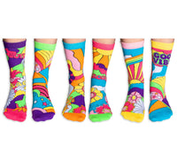 Sock Academy - HIPPY GO LUCKY 6 Odd Socks Gift Box - United Oddsocks - UK 4 - 8 EUR 37 - 42 US 6.5 - 10.5 - Guzzgoggs
