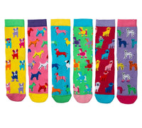 Sock Academy - HOT DOGS 6 Odd Socks Gift Box - United Oddsocks - UK 4 - 8 EUR 37 - 42 US 6.5 - 10.5 - Guzzgoggs