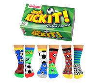 Sock Academy - KICK IT! 6 Odd Socks Gift Box - United Oddsocks - UK 12 - 5½ EUR 30½ - 38½ US 13.5 - 8 - Guzzgoggs