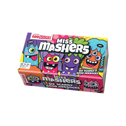 Sock Academy - MISS MASHERS 6 Odd Socks Gift Box - United Oddsocks - Guzzgoggs