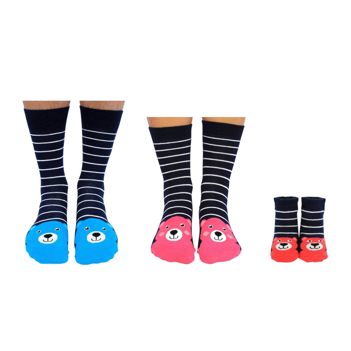 Sock Academy - MUM, DAD & ME - 3 pairs of bear socks Gift box - Guzzgoggs