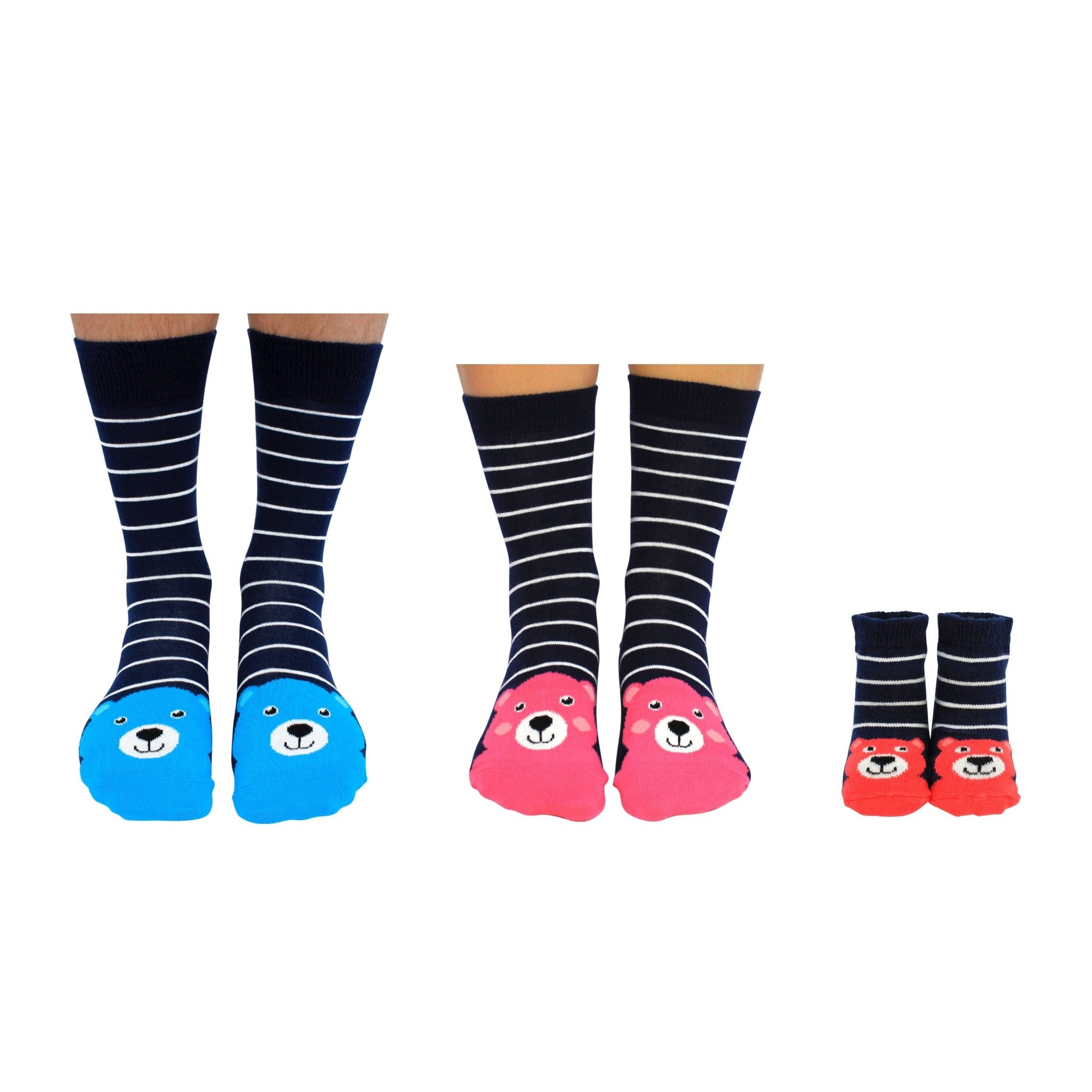 Sock Academy - MUM, DAD & ME - 3 pairs of bear socks Gift box - Guzzgoggs