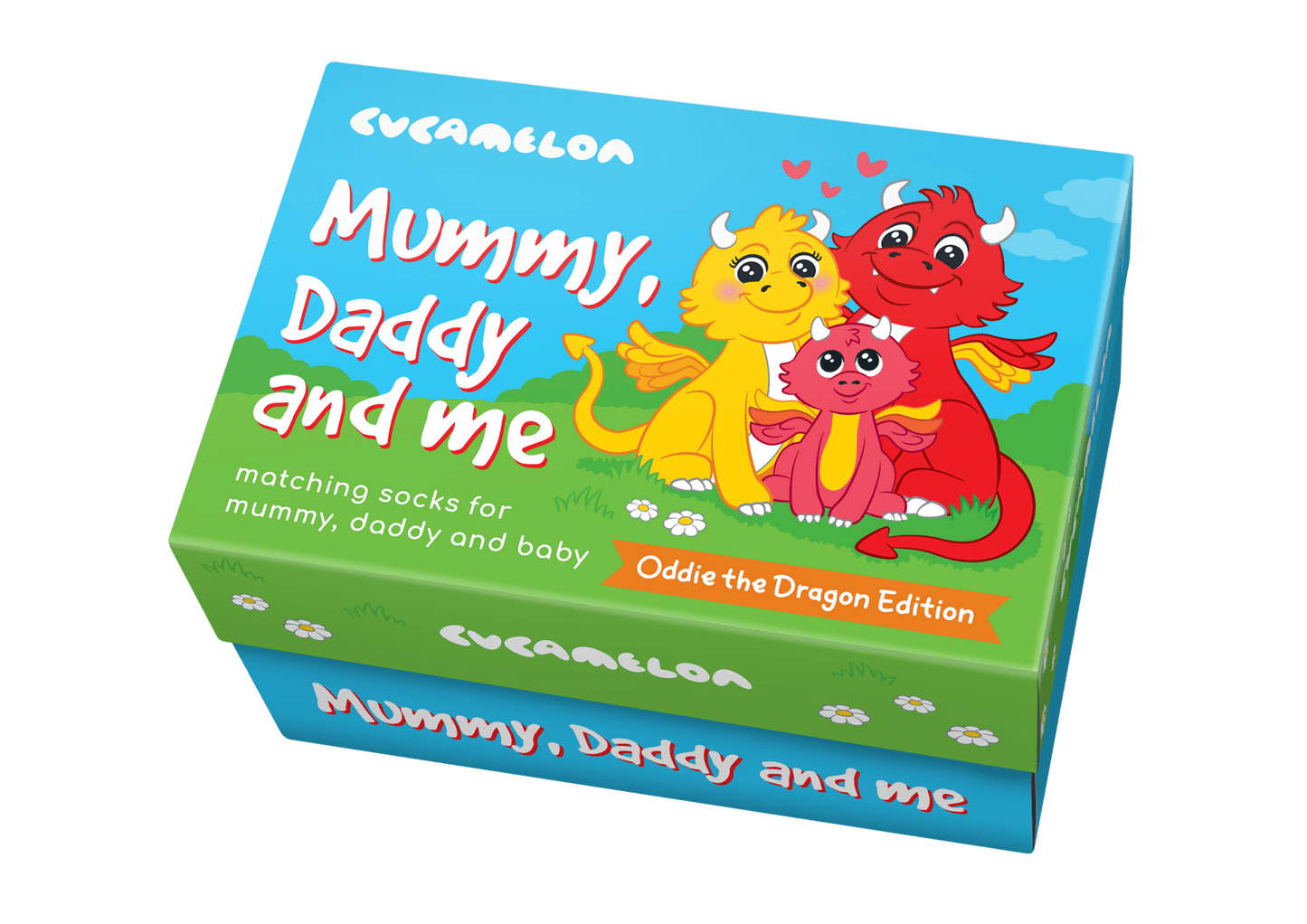 Sock Academy - MUM, DAD & ME - 3 pairs of oddie socks Gift box Cucamelon - Guzzgoggs