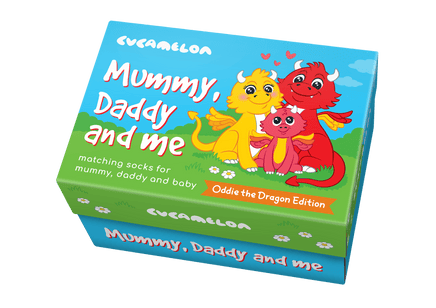 Sock Academy - MUM, DAD & ME - 3 pairs of oddie socks Gift box Cucamelon - Guzzgoggs