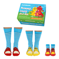 Sock Academy - MUM, DAD & ME - 3 pairs of oddie socks Gift box Cucamelon - Guzzgoggs