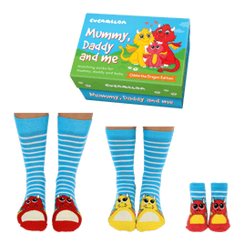 Sock Academy - MUM, DAD & ME - 3 pairs of oddie socks Gift box Cucamelon - Guzzgoggs