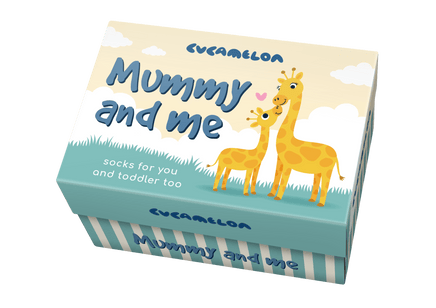 Sock Academy - MUMMY AND ME - 2 pairs of Giraffe socks Gift box - Guzzgoggs