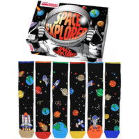 Sock Academy - SPACE EXPLORER 6 - 11 - 6 Odd Socks Gift Box United Oddsocks - UK 6 - 11, EUR 39 - 46, US 7 - 12 - Guzzgoggs