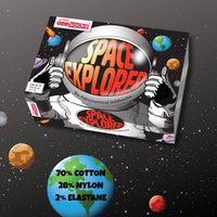 Sock Academy - SPACE EXPLORER 6 - 11 - 6 Odd Socks Gift Box United Oddsocks - UK 6 - 11, EUR 39 - 46, US 7 - 12 - Guzzgoggs