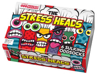 Sock Academy - THE STRESS HEADS 6 Odd Socks Gift Box - United Oddsocks - UK 6 - 11 EUR 39 - 46 US 7 - 12 - Guzzgoggs