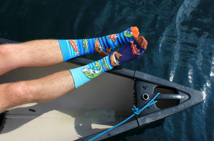 Sock Academy - UNITED ODDSOCKS GIFT BOX - LOAD OF POLLOCKS - 6 ODD SOCKS - UK 6 - 11 EUR 39 - 46 US 7 - 12 - Guzzgoggs