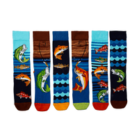 Sock Academy - UNITED ODDSOCKS GIFT BOX - LOAD OF POLLOCKS - 6 ODD SOCKS - UK 6 - 11 EUR 39 - 46 US 7 - 12 - Guzzgoggs
