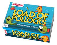 Sock Academy - UNITED ODDSOCKS GIFT BOX - LOAD OF POLLOCKS - 6 ODD SOCKS - UK 6 - 11 EUR 39 - 46 US 7 - 12 - Guzzgoggs