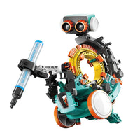 STEM Science Construction Kit - 5 - 1 Mechanical Coding Robot - Guzzgoggs