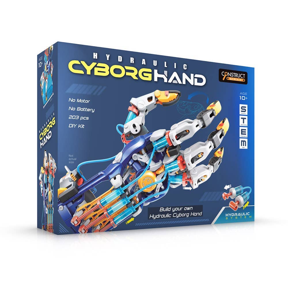 STEM Science Construction Set - Hydraulic Cyborg Hand - Guzzgoggs