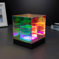 The Source Novelty Sensory Light - Holographic Cube Lamp - Guzzgoggs