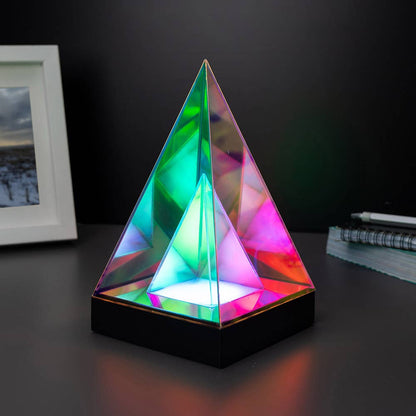 The Source Novelty Sensory Light - Holographic Pyramid  Lamp - Guzzgoggs