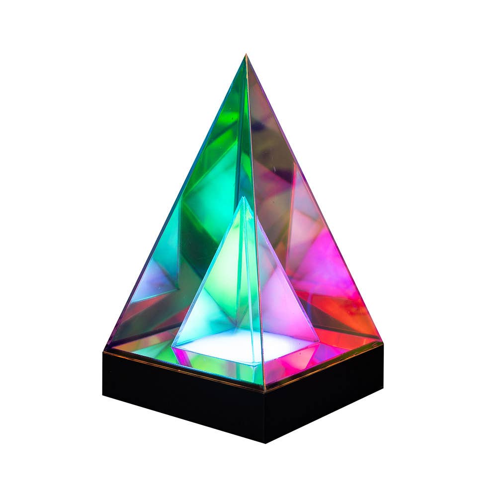 The Source Novelty Sensory Light - Holographic Pyramid  Lamp - Guzzgoggs