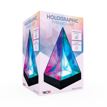 The Source Novelty Sensory Light - Holographic Pyramid  Lamp - Guzzgoggs